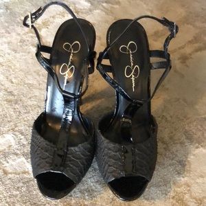 Jessica Simpson black , pkatform heels, 8 1/2